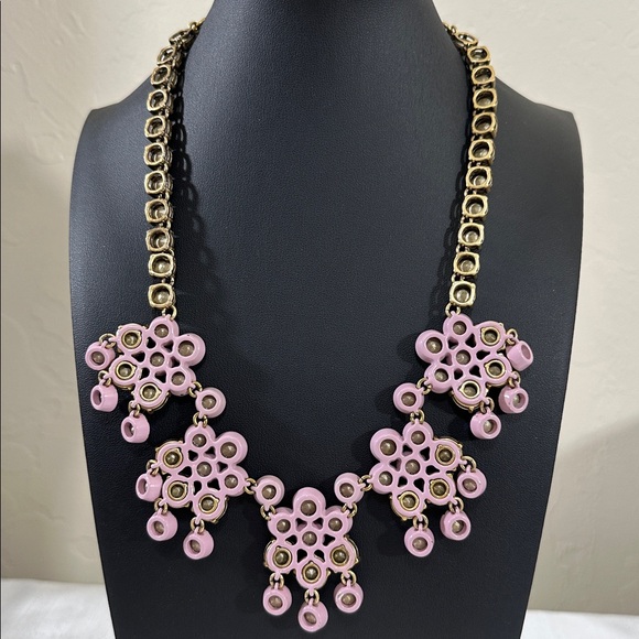 J Crew AB Brûlée & Emerald Green Crystal Statement Necklace - Picture 9 of 16